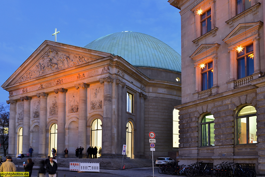 Berlin Mitte St. Hedwig-Kathedrale. Erbaut 1747-1773 von Johann Boumann nach Plänen von Georg Wenzeslaus von Knobelsdorff und Jean-Laurent Legeay. Umbau 2020-2024 von Sichau und Walther. Bauherr Erzbischof Dr. Heiner Koch