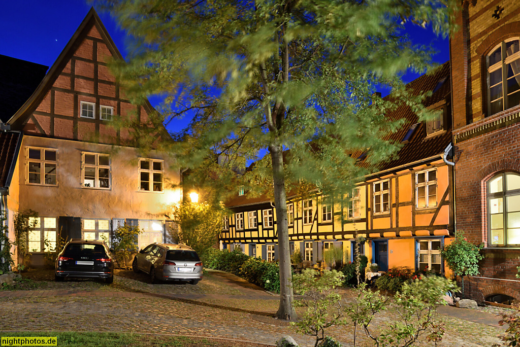 Stralsund. Hofgebäude des ehemaligen Johanniskloster. Kloster errichtet ab 1254 von Franziskanern. Schillstrasse 27-28 Am Johanniskloster
