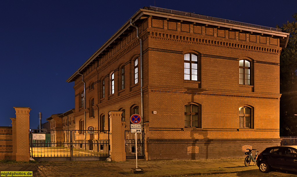 Berlin Friedrichshain. Kanalbetriebsstelle. Erbaut 1889-1890 von Richard Tettenborn und Karl Meier als Pumpstation Radialsystem XII. Rudolfstrasse 15