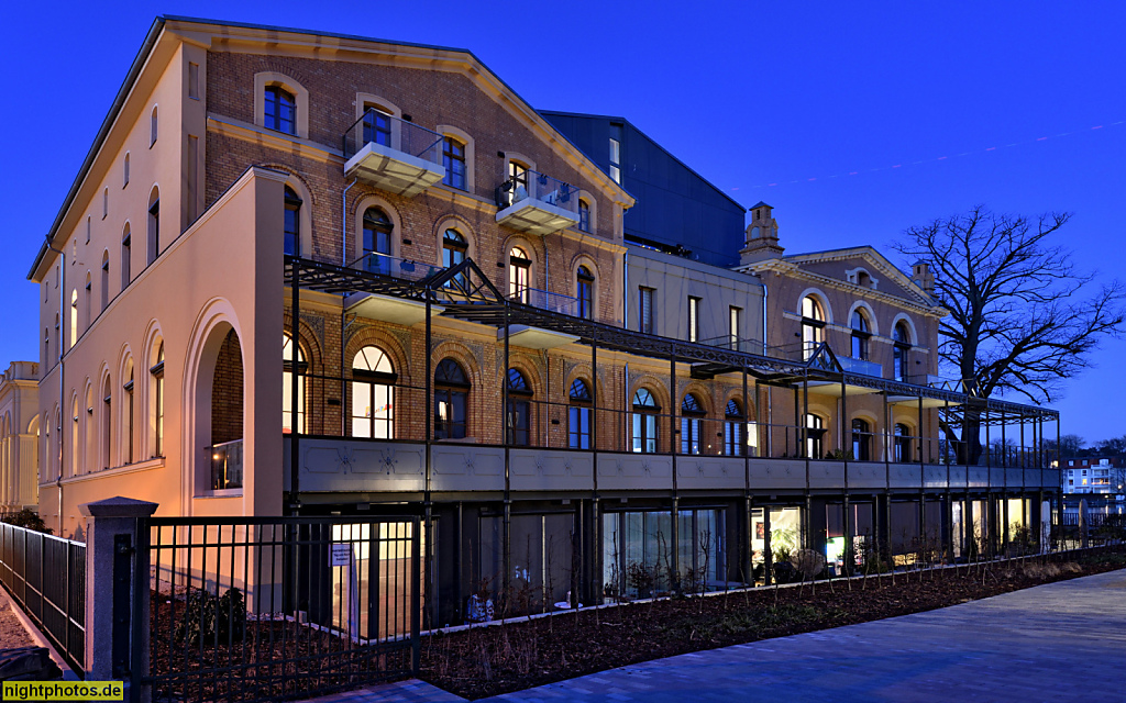 Berlin Grünau. Seniorenresidenz VILVIF Haus Venezia. Erbaut 1874-1875 als Gesellschaftshaus mit Veranstaltungssaal und Gartenrestaurant. Sanierung und Umbau 2020-2023 durch Terragon. Regattastrasse 167