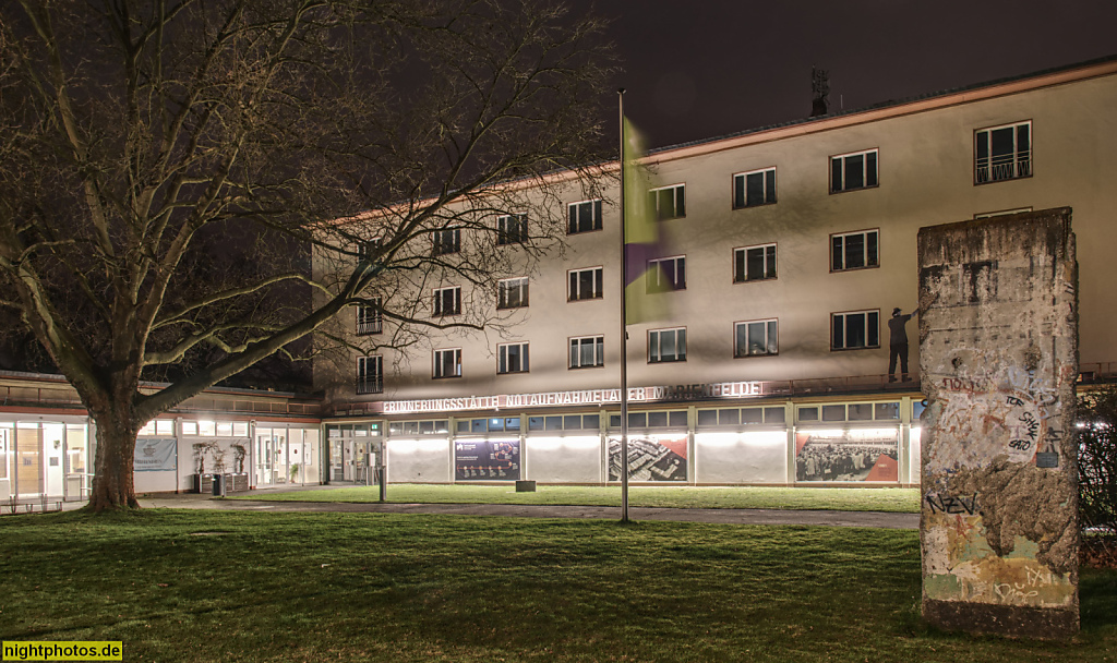 Berlin Marienfelde. Übergangswohnheim für Aussiedler des Internationalen Bund (IB) seit 2010. Erbaut 1952-1953 als Notaufnahmelager vom Land Berlin in Betrieb 1953-1990. Marienfelder Allee 66-80