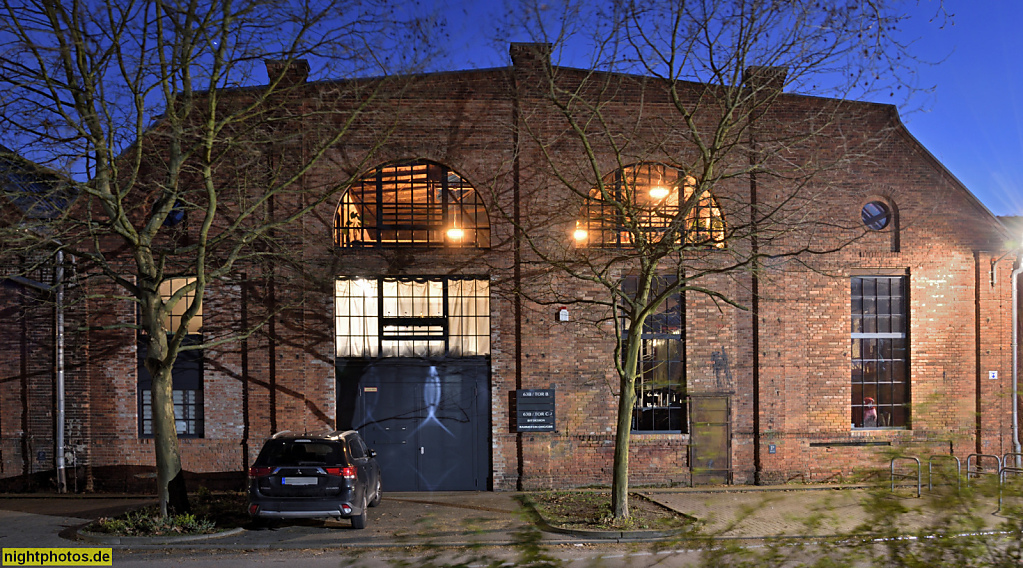 Berlin Wilhelmsruh. Rammsteinstore. Erbaut 1907 als Blechwalzwerk für die Bergmann Elektrizitätswerke. Ab 1949 VEB Bergmann-Borsig. Hertzstrasse 63b