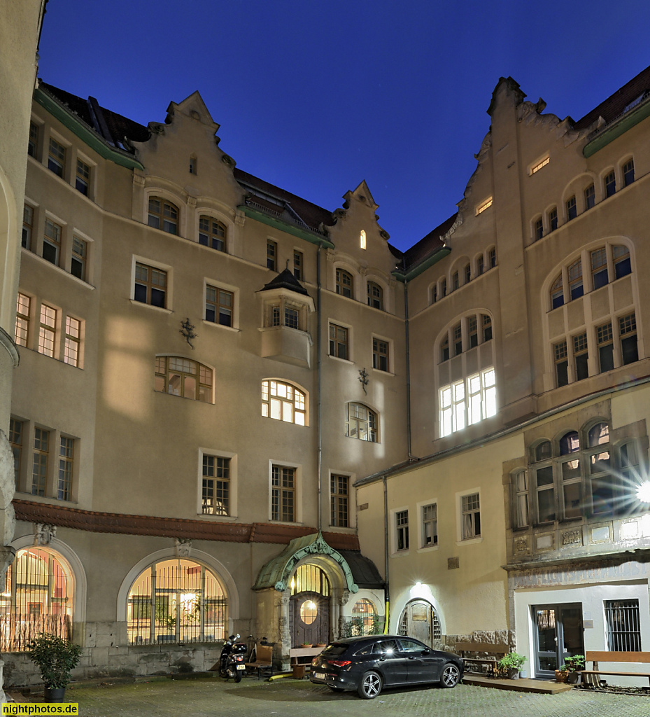 Berlin Prenzlauer Berg. Villa Groterjahn. Saalbau. Erbaut 1905-1907 von den Architekten Georg Rathenau und Friedrich August Hartmann. Neoromanisch. Milastrasse 2