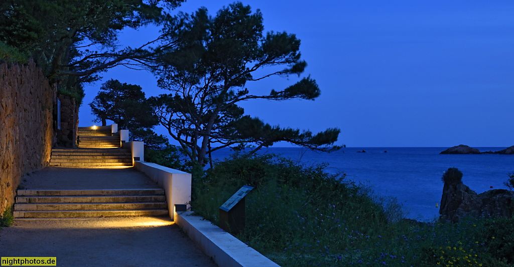 Platja d'Aro. Ortsteil s'Agaro. Cala de Sant Pol. Cami de Ronda de Josep Ensesa i Gunert