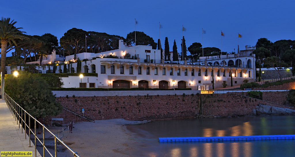 Platja d'Aro. Ortsteil s'Agaro. Cala de Sant Pol. Hotel s'Agaro erbaut 1929 von Pere Domènech Roura als Hotel Monumental