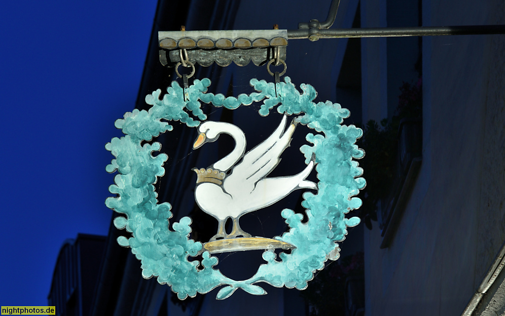 Erfurt. Gasthaus zum alten Schwan. Erbaut im 15 Jhdt. Wohnung von Dichter Christoph Martin Wieland 1769-1772. Namenszeichen. Gotthardtstrasse 7