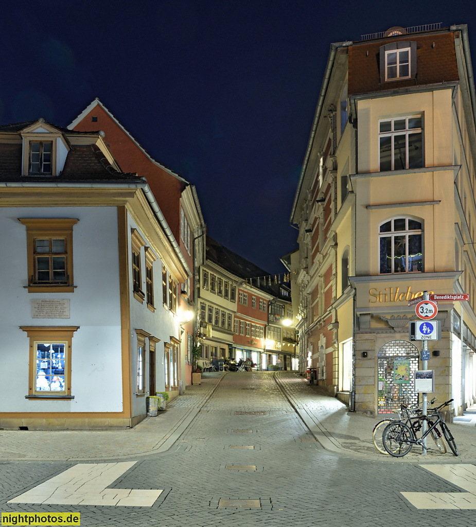 Erfurt. Aufgang zur Krämerbrücke Westseite