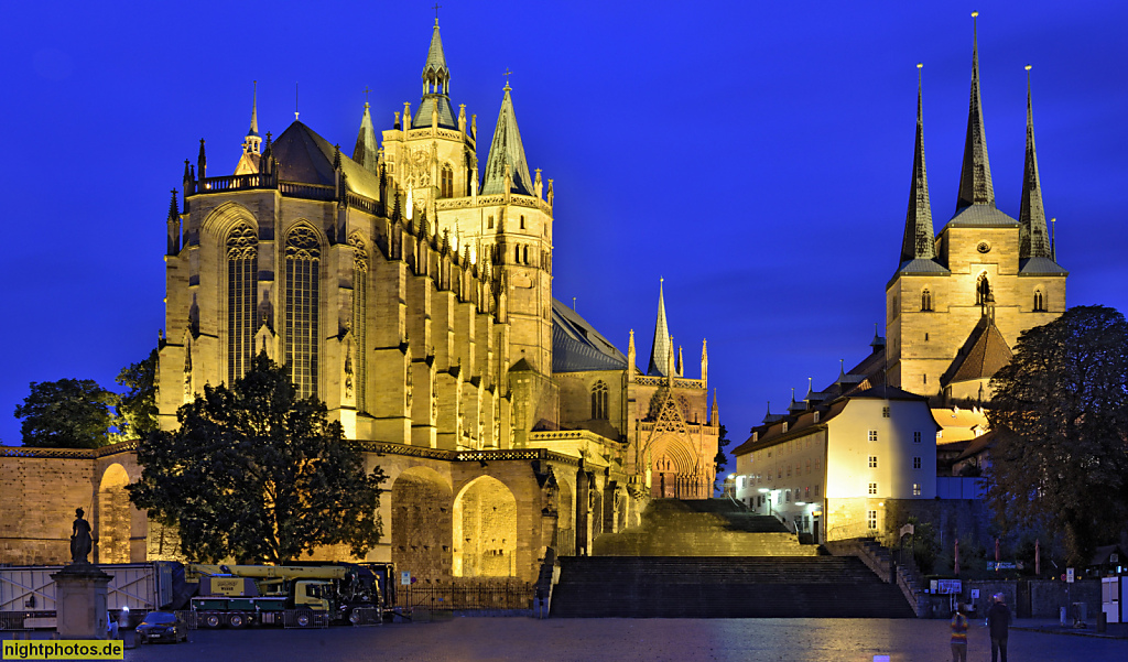 Erfurt. Dom St. Marien und Severikirche am Domplatz