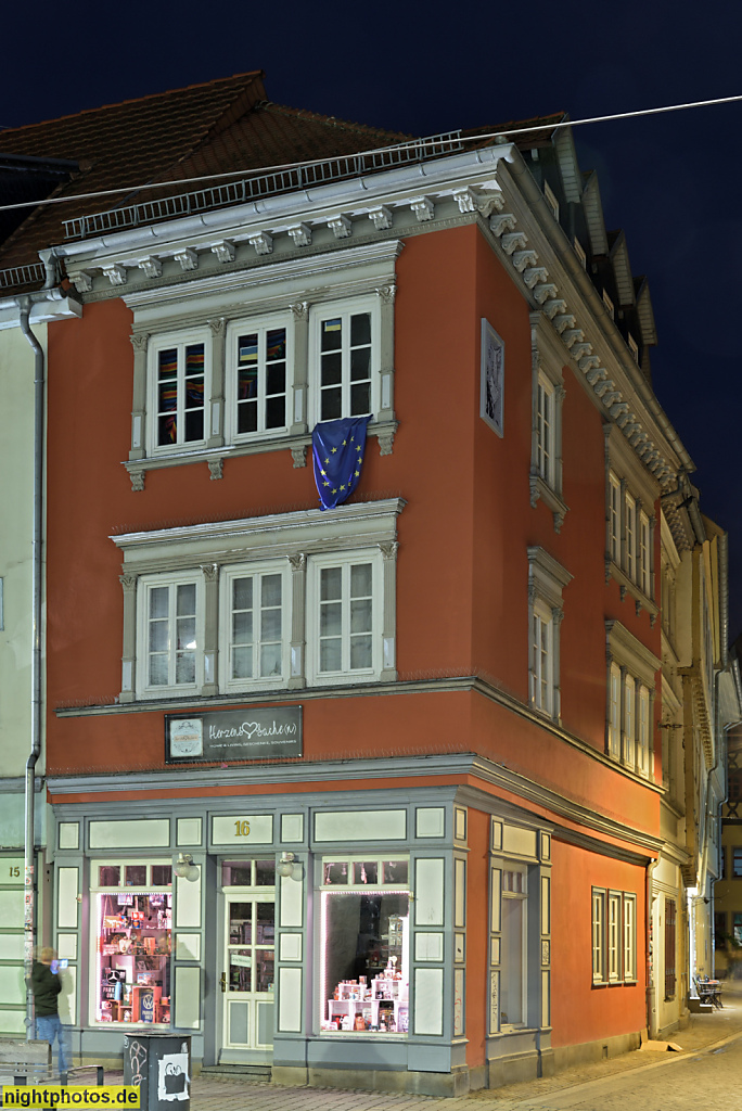 Erfurt. Marktstrasse 16. OG mit neoklassizistischen Fenstern