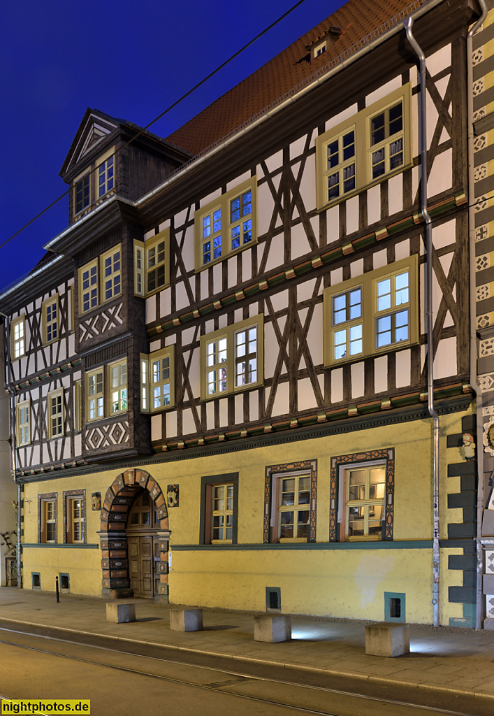 Erfurt. 'Haus zum Mohrenkopf'. Erbaut 1607 in Spätrenaissance für Patrizier Milwitz. Johannesstrasse 168