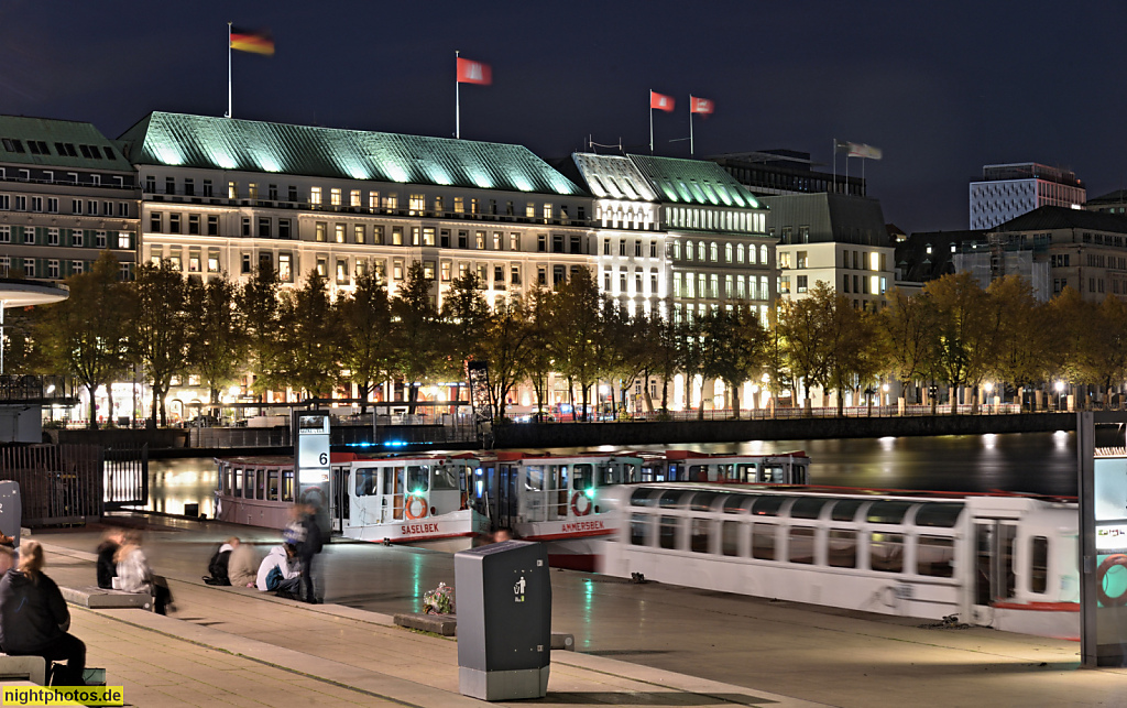 Hamburg. Hotel Vier Jahreszeiten gegründet 1897. Umbauten 1905 1911 1928. Neuer Jungfernstieg 9-14