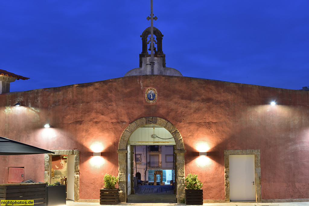 Póvoa de Varzim. Fortalezza de Nossa Senhora da Conceição. Erbaut 1701-1740 unter König Pedro II. und König João V. Haupttor Innenansicht