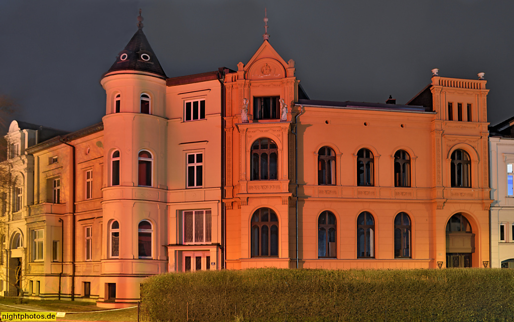 Schwerin Altstadt. Wohnhaus erbaut 1866 neoklassizistisch als Reihenvilla von Architekt Hermann Willebrand. Werderstrasse 135