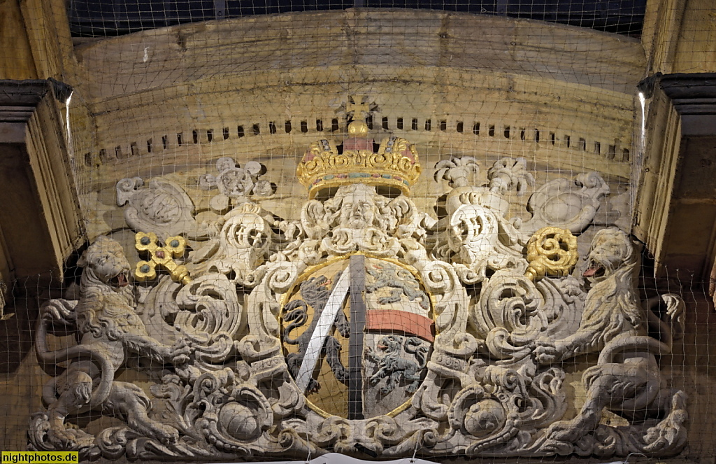 Bamberg. St. Martin. Martinskirche. Katholisch. Erbaut 1686-1693 von Georg und Leonhard Dientzenhofer in fränkischem Barock. Supraporte. Saniert 2013-2016