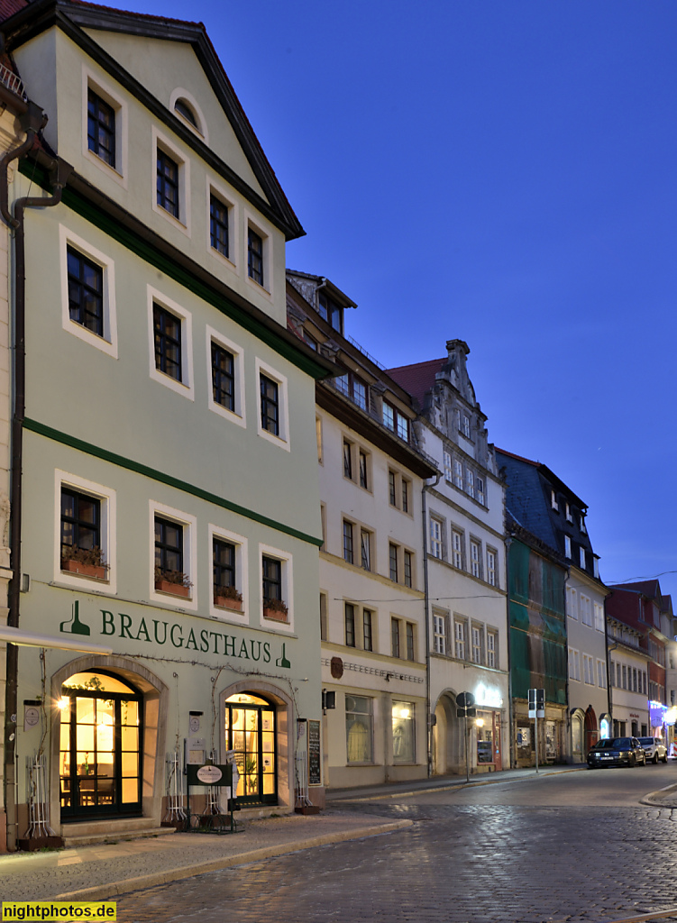 Naumburg. Braugasthaus mit Hotel. Markt 11. Dahinter Marienstrasse