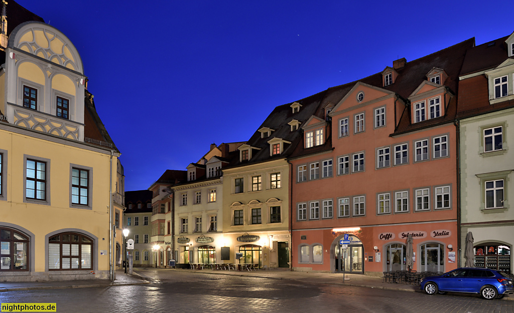 Naumburg. Wohn- und Geschäftshäuser mit Gastronomie. Randbebauung. Markt 2-5