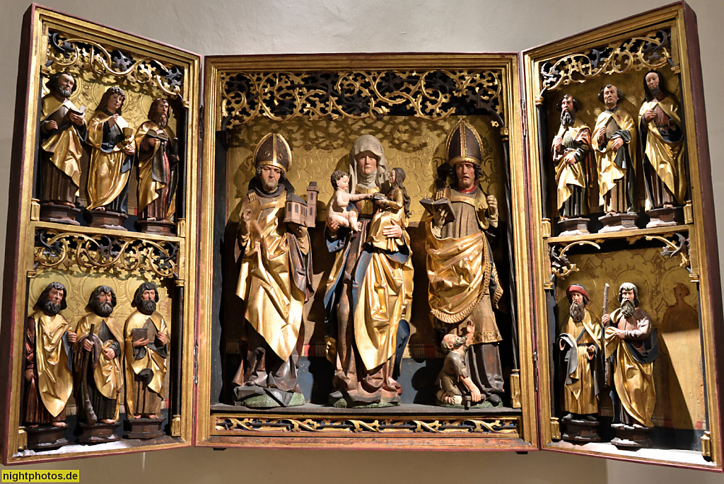 Naumburg. Evangelischer Dom St Peter und Paul. Erbaut ab 13. Jhdt. Retabel erschaffen 1518 in Thüringen aus der Othmarkirche in Naumburg