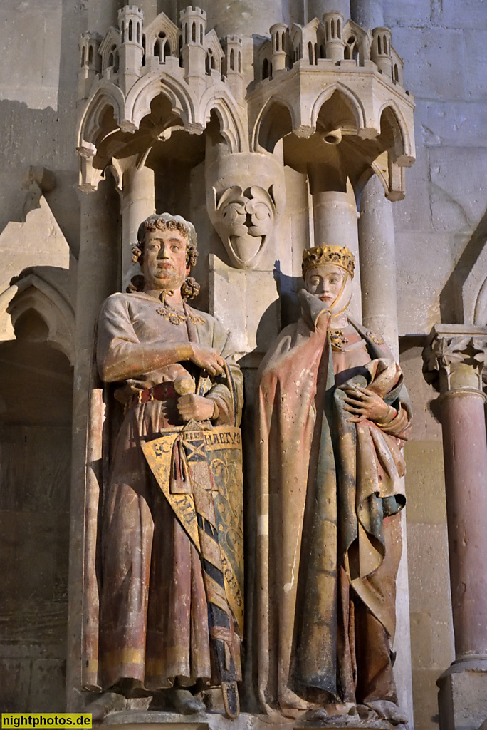 Naumburg. Evangelischer Dom St Peter und Paul. Erbaut ab 13. Jhdt. Westchor erbaut 1250-1260. Stifterfiguren Ekkehard II. und Uta von Ballenstedt