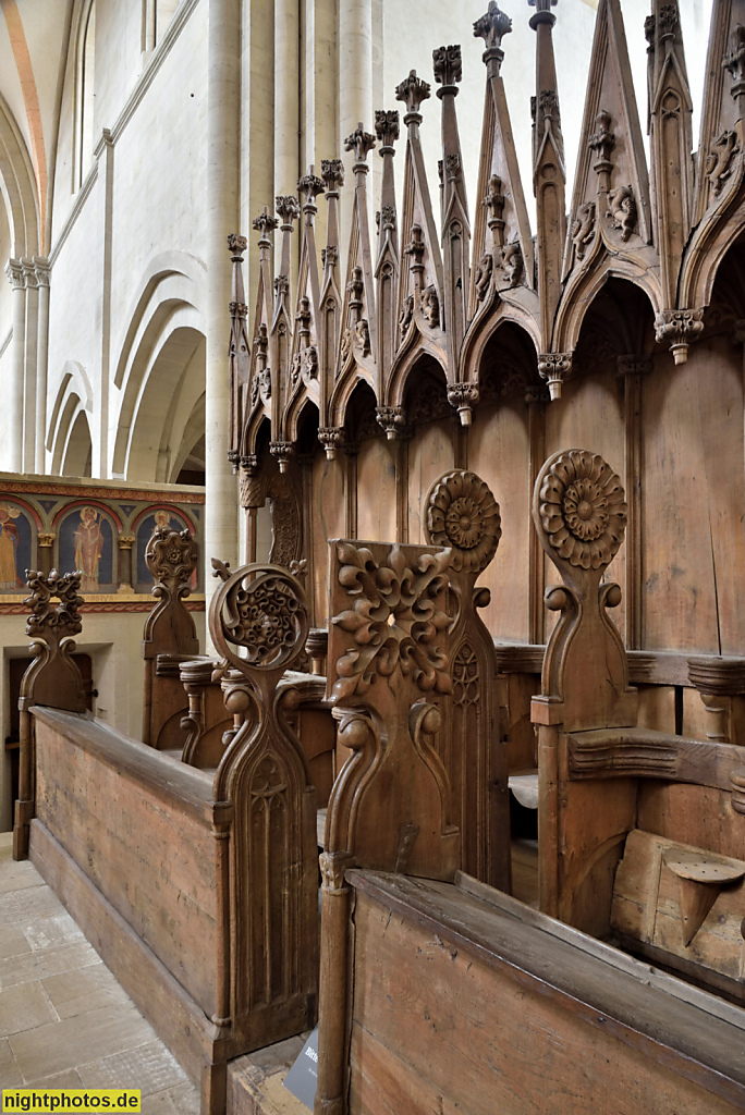 Naumburg. Evangelischer Dom St Peter und Paul. Erbaut ab 13. Jhdt. Ostchor gotisches Chorgestühl