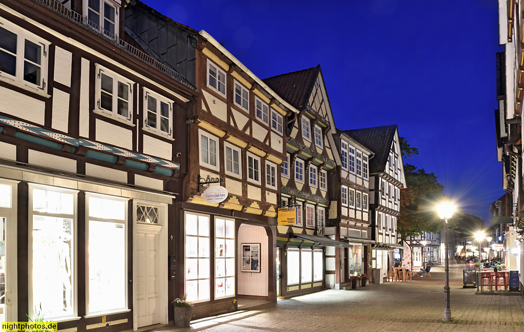 Celle. Altstadt. Fachwerk. Neue Strasse